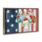 Stupell Industries American Flag Bouquet Floater Framed Canvas Wall Art Design by Leslie Trimbach